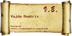 Vajda Beatrix névjegykártya